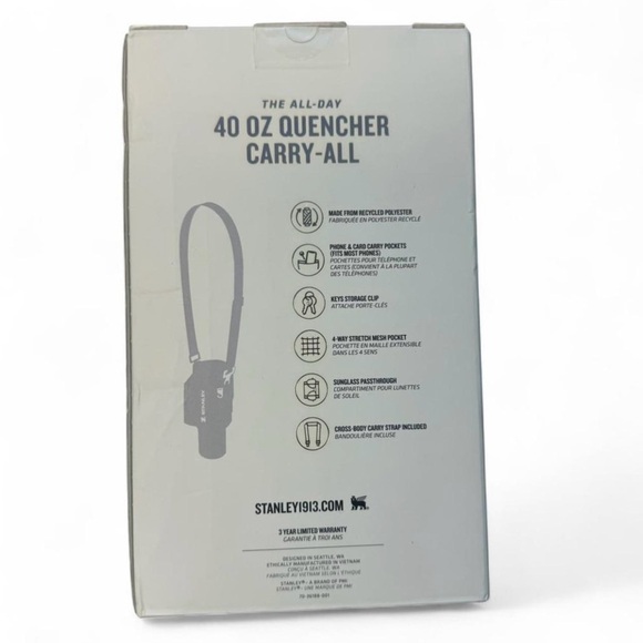 STANLEY The All Day 40 OZ Quencher Carry All Azure Blue Brand New in box - Picture 2 of 5